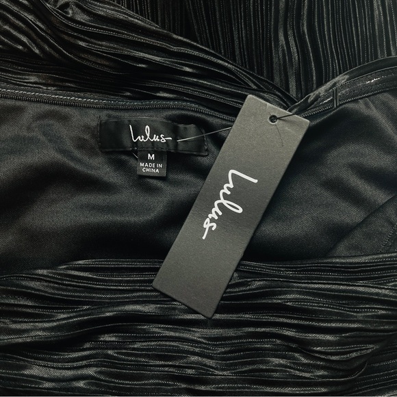 Lulus Poised Performance Black Plisse One-Shoulder Maxi Dress - Picture 4 of 8